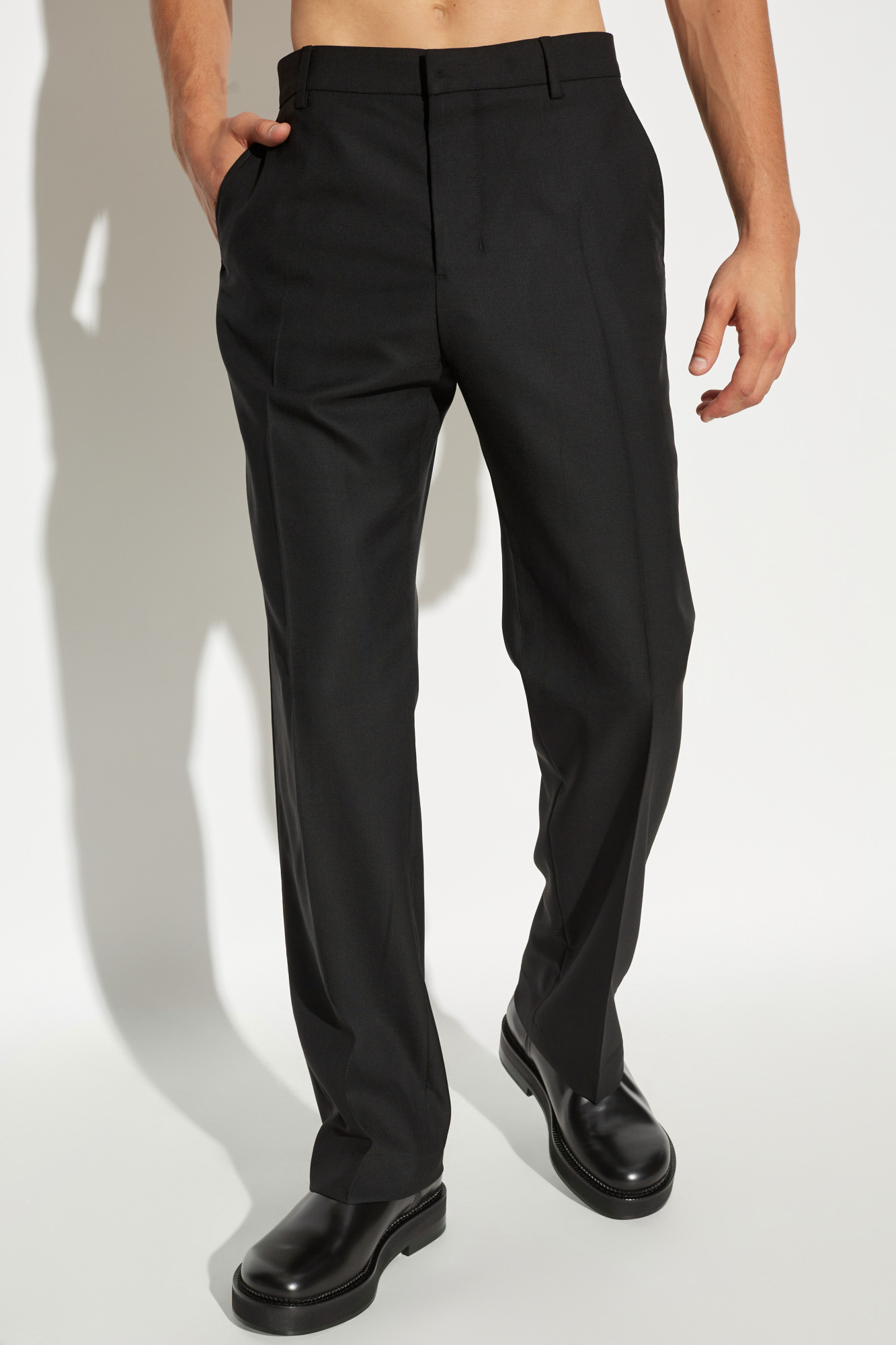 Black Wool Trousers Ami Alexandre Mattiussi - Vitkac Italy
